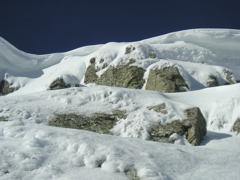 Corno alle Scale, Parete Est, tentativo (con rinuncia) di uscita dal secondo sperone Corno alle Scale, Parete Est, tentativo (con rinuncia) di uscita dal secondo sperone