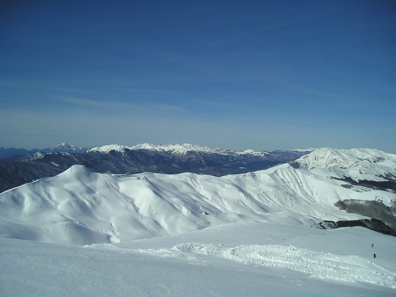 Corno alle Scale, vista verso ovest dalla cima Corno alle Scale, vista verso ovest dalla cima