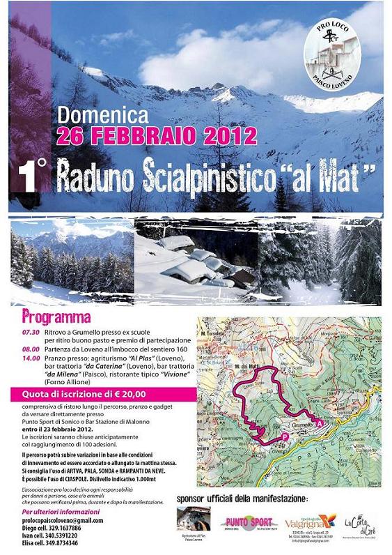 Raduno scialpinistico Al Mat 26-02-2012