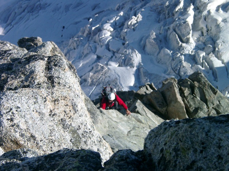 cresta Kuffner al Palù: Beppe su granito solidissimo cresta Kuffner al Palù: Beppe su granito solidissimo